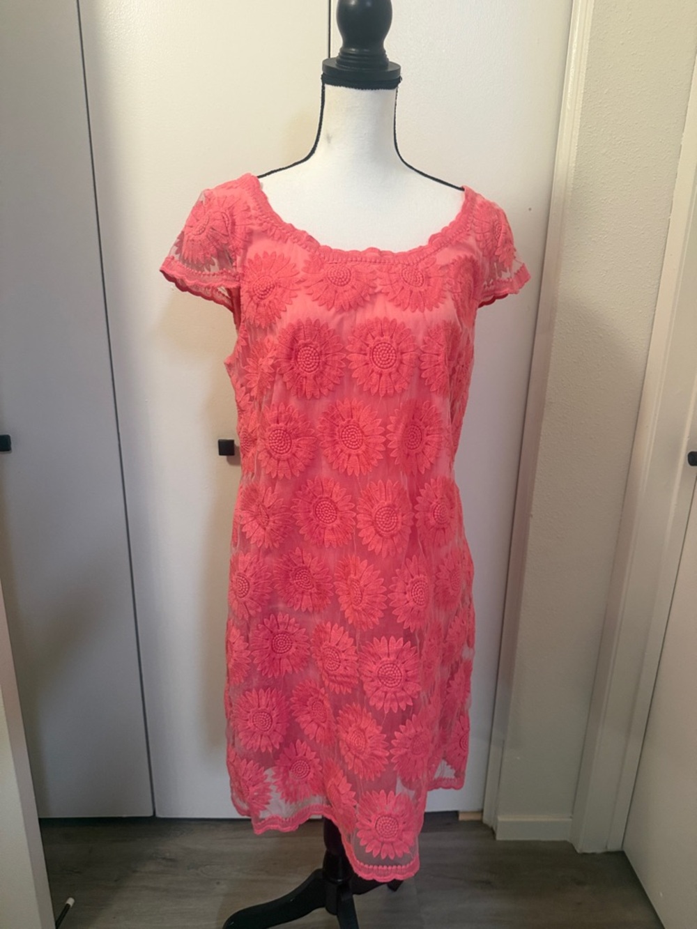 Betsey Johnson Pink Coral Lace Dress